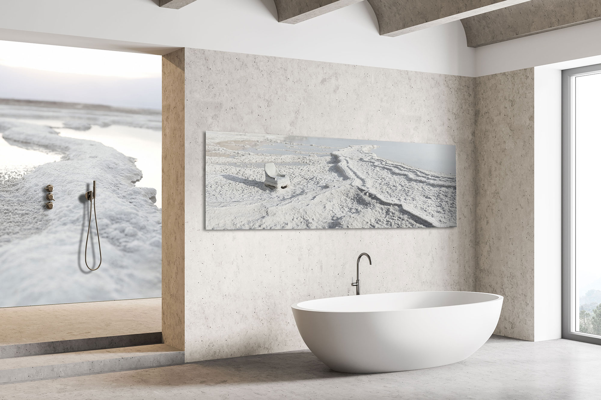 Bathroom wall art and gigapixel panels